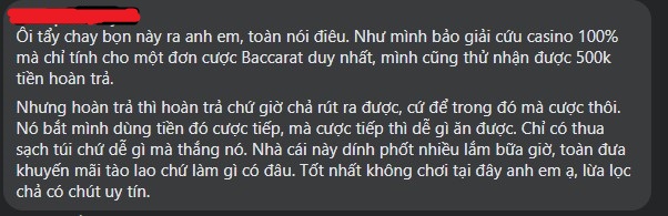 Nhiều người chơi nói về BK8 lừa đảo