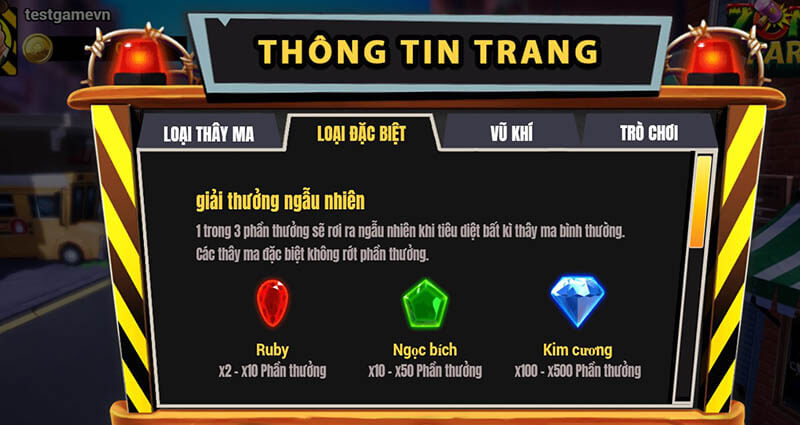 Trò chơi còn có các giải thưởng ngẫu nhiên cho người chơi