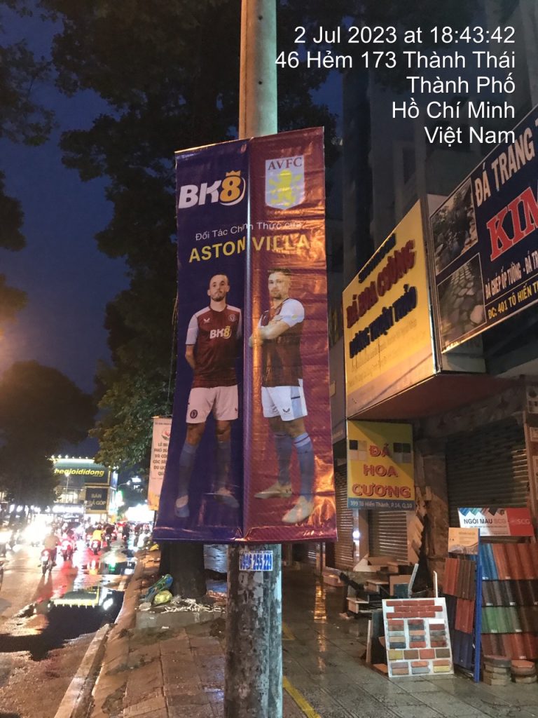 Banner chúc mừng sự kiện hợp tác giữa BK8 và Aston Villa
